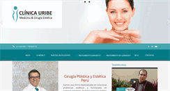Desktop Screenshot of cirugiaesteticauribe.com