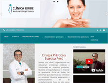 Tablet Screenshot of cirugiaesteticauribe.com